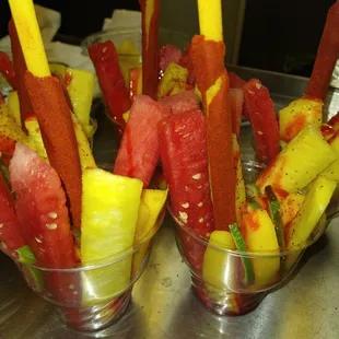 Tajin fruit cups