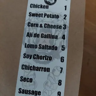 Empanada choices