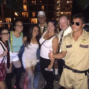 a group of people posing for a picture