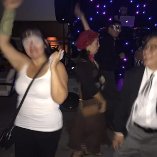 a man and woman dancing