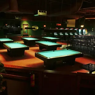pool tables and chairs