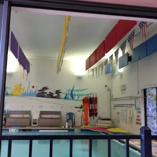 Swim class zip line