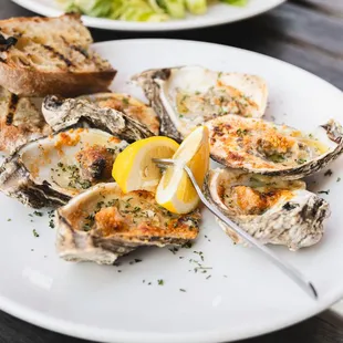 Broiled Oysters - Garlic Butter &amp; Parmesan