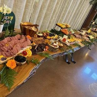 Charcuterie display at a wedding