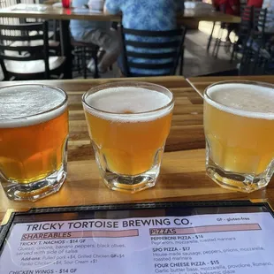 3 IPA&apos;s on tap. From left, their West Coast, there 7% IPA, and then their Tricky IPA. My personal favorite was the West Coast.
