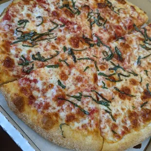 Margherita pizza from Tricolore Caffe in the Financial District of San Francisco California.