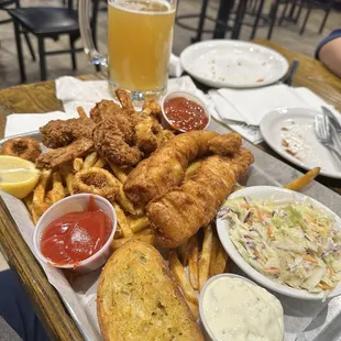 fish and chips, fish, seafood, food