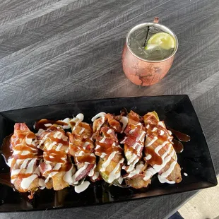 Fresh Jalapeño Bacon  Pops and an OG Moscow Mule.  Purity.