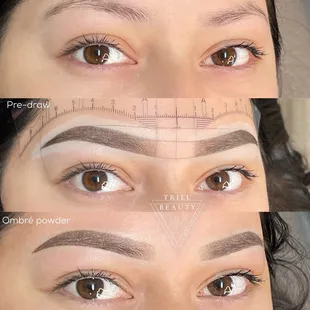 Ombré powder process