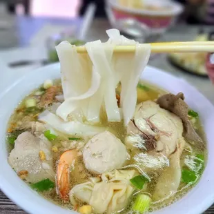 Best noodle soup ever. Trieu Chau Wonton with rice noodles.