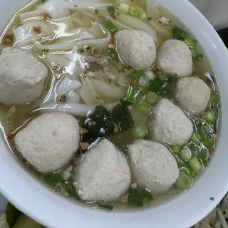 25. Pork Ball Rice Noodle or Egg Noodle