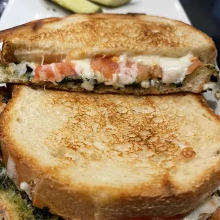 Pesto Caprese Grilled Cheese