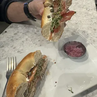 Gravlox Salmon Bagel