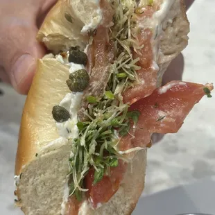 Gravlox Salmon Bagel