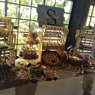 September 2017 Sweet Table @ Waldenwoods - Cheesecakes, tarts, truffles, cupcakes, parfaits and more by Trifles.