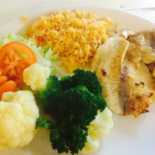 chicken, cauliflower, carrots, cauliflower and cauliflower