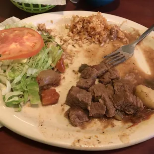 I asked for carne guisada but I think I was given carne asada. Needed salt.