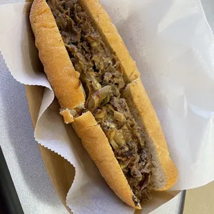 Philly cheesesteak with wiz.
