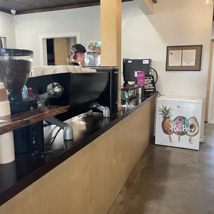 barista area and The Hyppo freezer