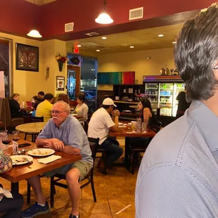 Large dining room, always packed.