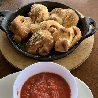 Garlic Pepperoni Knots