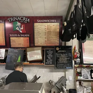 The deli area and their sandwich board. Gotta try one!