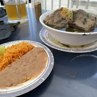 two plates of mexican food