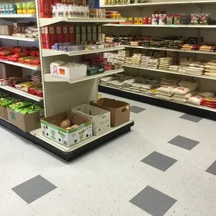 a grocery store with a variety of food items