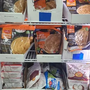 Haldirams paranthas and 
Family pack naans