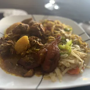 Chow Mein with Curry Chicken
