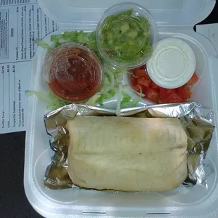 Beef chimi with side of guac