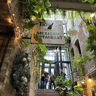 the entrance to the mexican restaurant