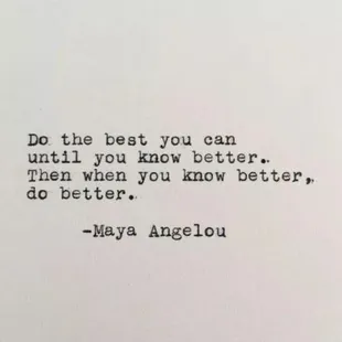 Thank you for always doing better!