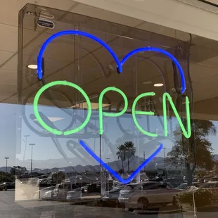 Look for the blue heart in Plaza Escondida!