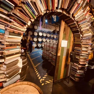 a room full of books