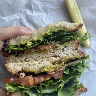 Inside of The Big Blat! Wish there was more avocado!