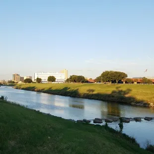 Beautiful Downtown Fort Worth across the Trinity River while the sun sets!