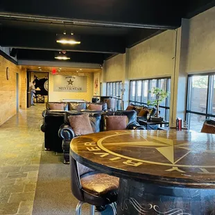 Bar/ waiting area for the tour