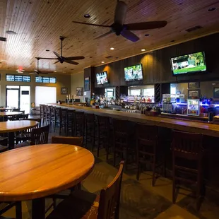 the bar and seating area