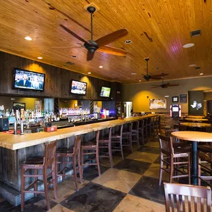 the bar and seating area