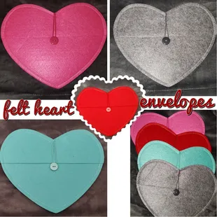 Another digital art I created with the felt heart envelopes I found!