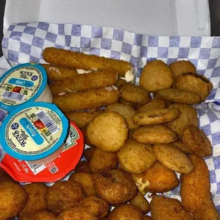 a picture of a box of fried food