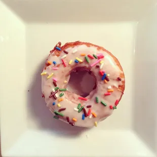 Banana Donut with Sprinkles