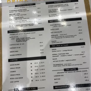 sushi and sashimi, menu