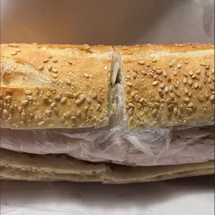 a close up of a sandwich