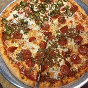 half and half pizza
