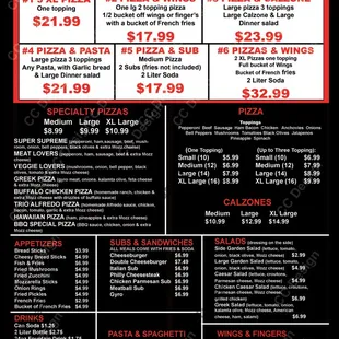 Our menu