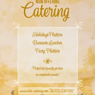 We offer all kind of catering services.