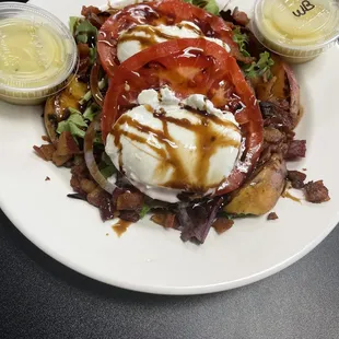 Peach &amp; Burratta Caprese