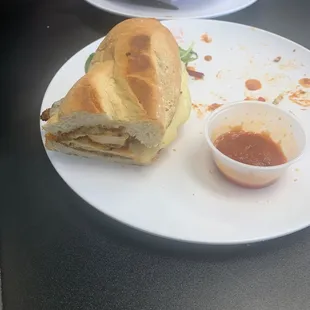 Chicken parmigiana sandwich